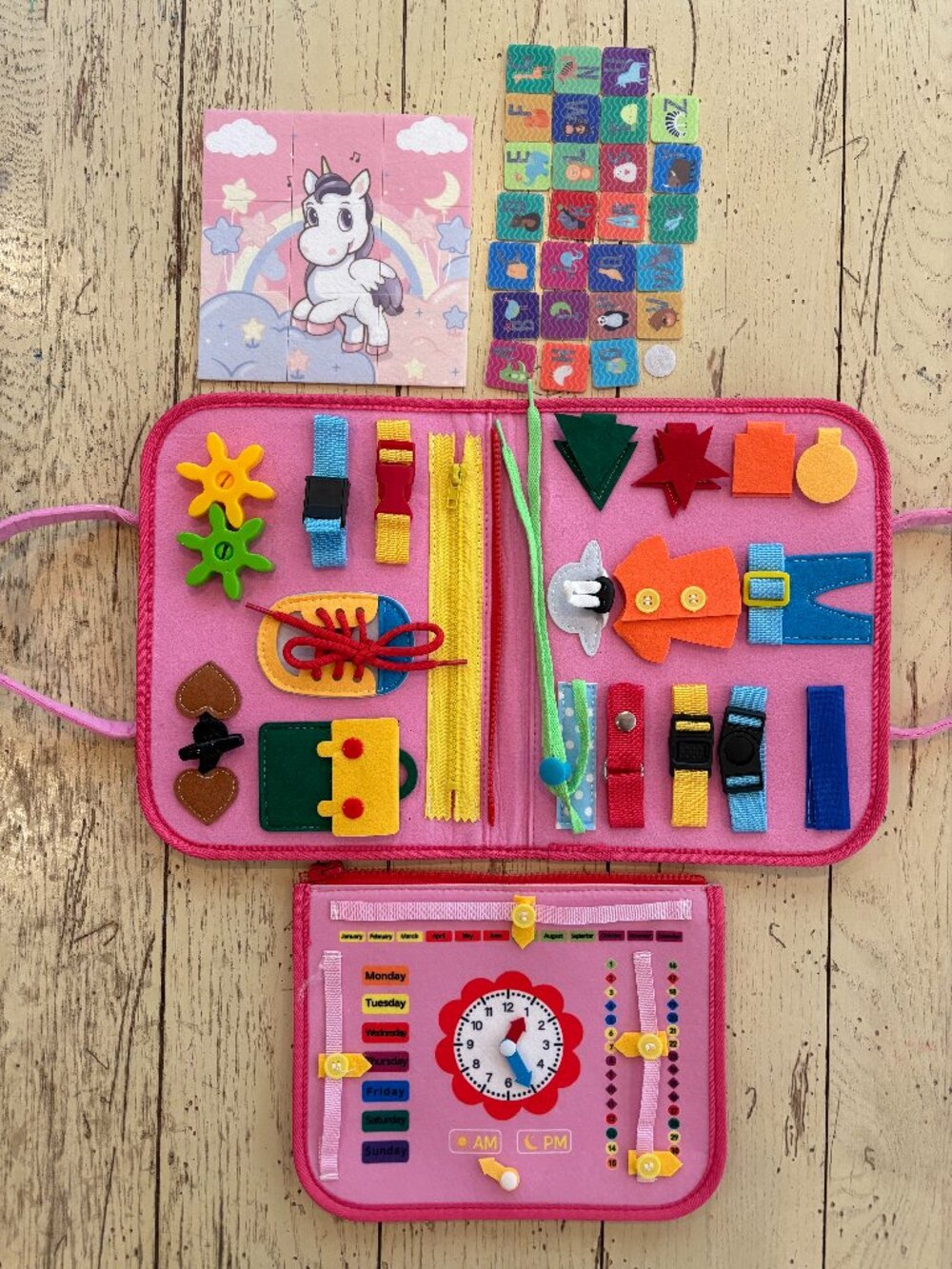 Montessori Busy Board – Toddler Sensory & Life Skills Learning Toy